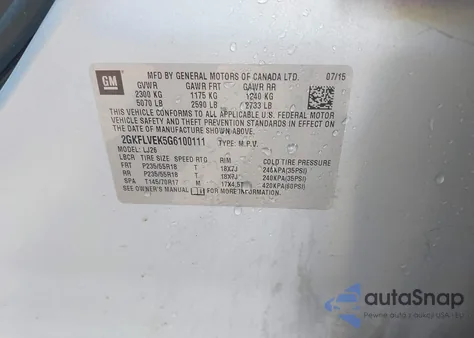 2016 GMC Terrain Denali from USA, damaged, VIN 2GKFLVEK5G6100111